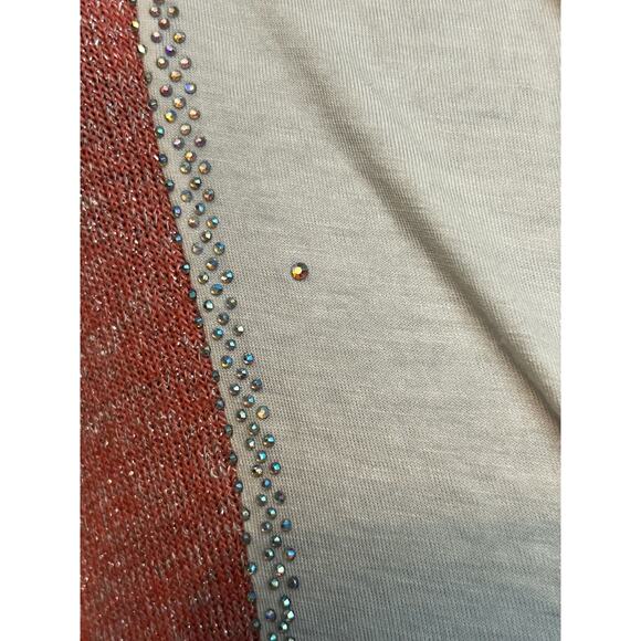 Pink and White Embellished Middle Eastern Scarf - Picture 3 of 5